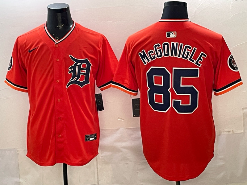 Men Detroit Tigers #85 McGonigle orange Game Nike MLB Jersey032101->detroit tigers->MLB Jersey
